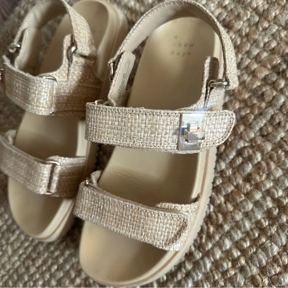 A new day Women’s Jonie Ankle Strap Footbed Sandals size 7.5